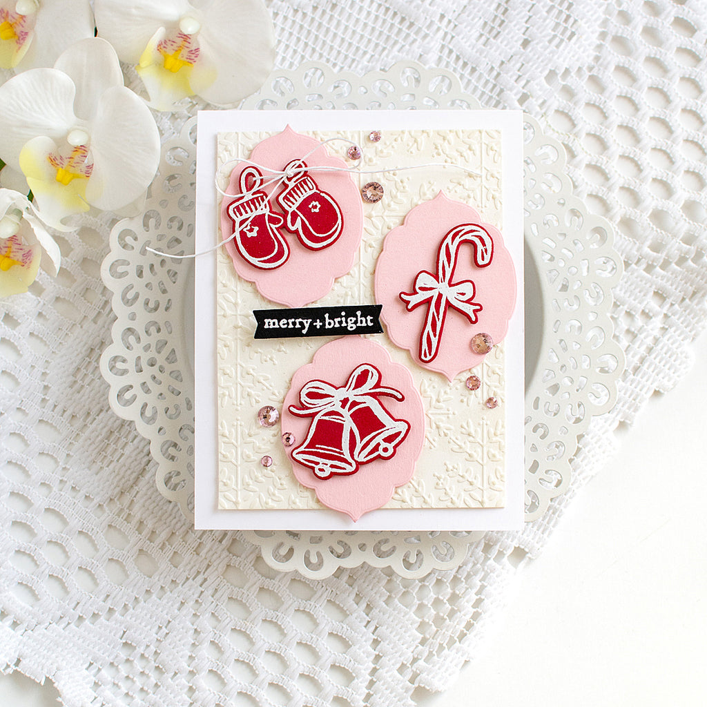 PREORDER Tim Holtz Christmas Doodles Stamps with Simon Says Stamp Dies Bundle setcd26 Heather Hoffman Cute Christmas Icons Holiday Card