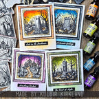 Tim Holtz Cling Rubber Stamps Framed Frights cms494