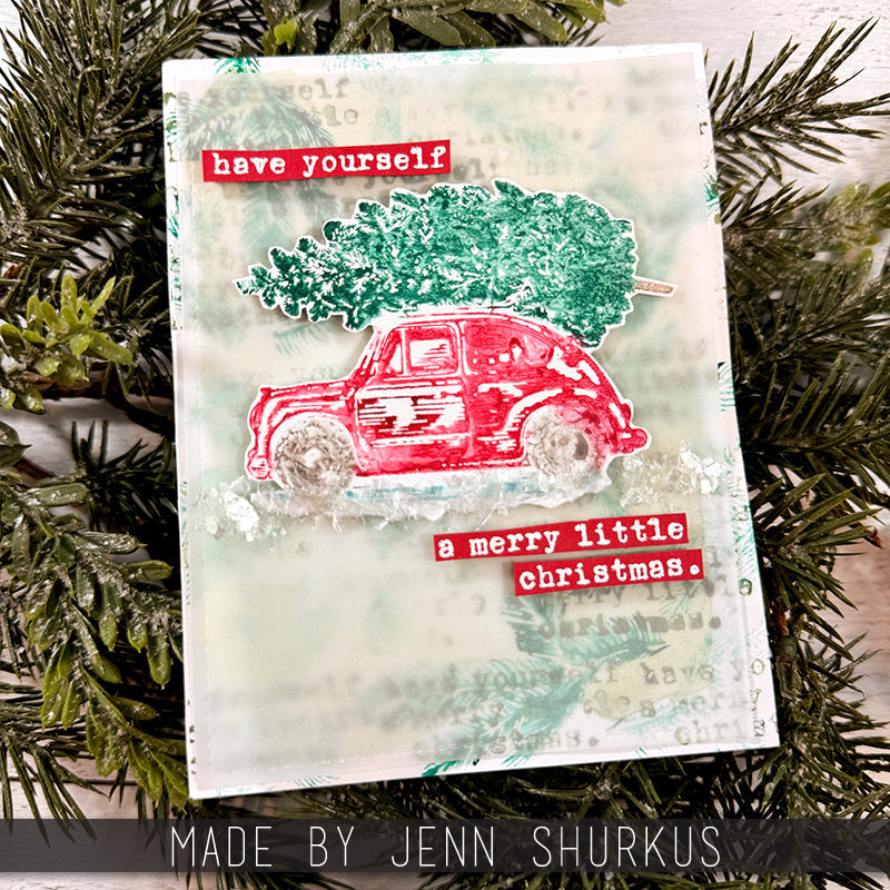 PREORDER Tim Holtz Cling Rubber Stamps Home For Christmas cms498 merry christmas