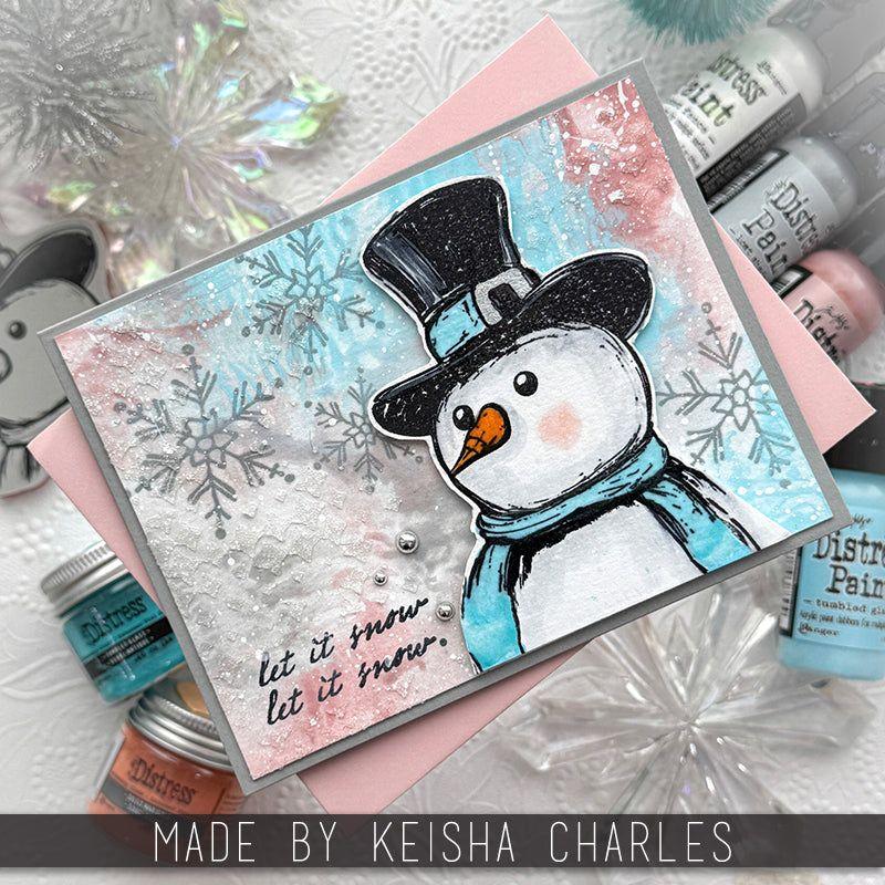 PREORDER Tim Holtz Cling Rubber Stamps Mr. Frostie cms499 snowflake
