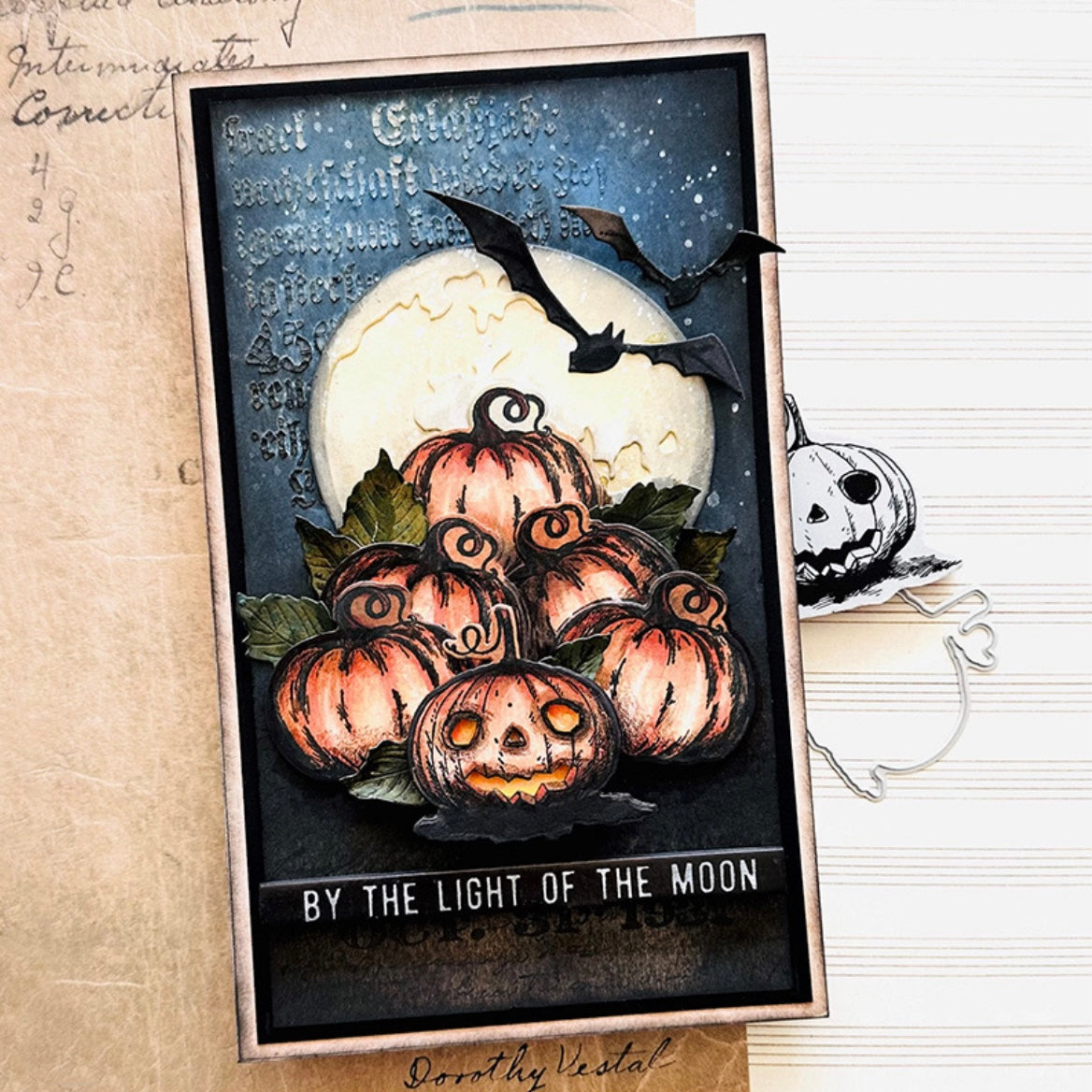 PREORDER Tim Holtz Cling Rubber Stamps Pumpkinhead cms309 moon