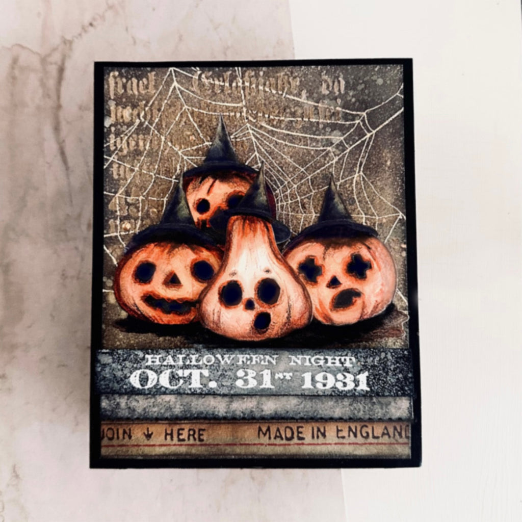 PREORDER Tim Holtz Cling Rubber Stamps Pumpkinhead cms309 witches hat