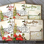 PREORDER Tim Holtz Cling Rubber Stamps Santa Visit cms500 postcard