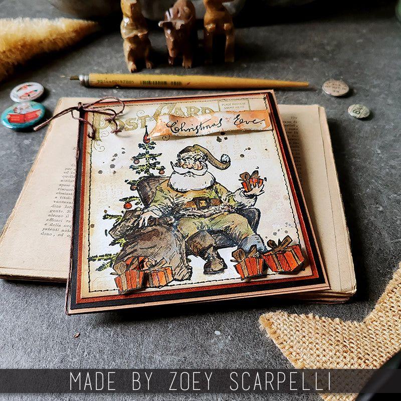 PREORDER Tim Holtz Cling Rubber Stamps Santa Visit cms500 santa