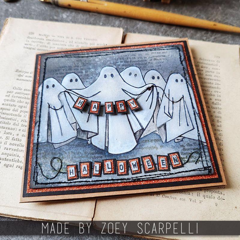Tim Holtz Cling Rubber Stamps Spooky Spirits cms492
