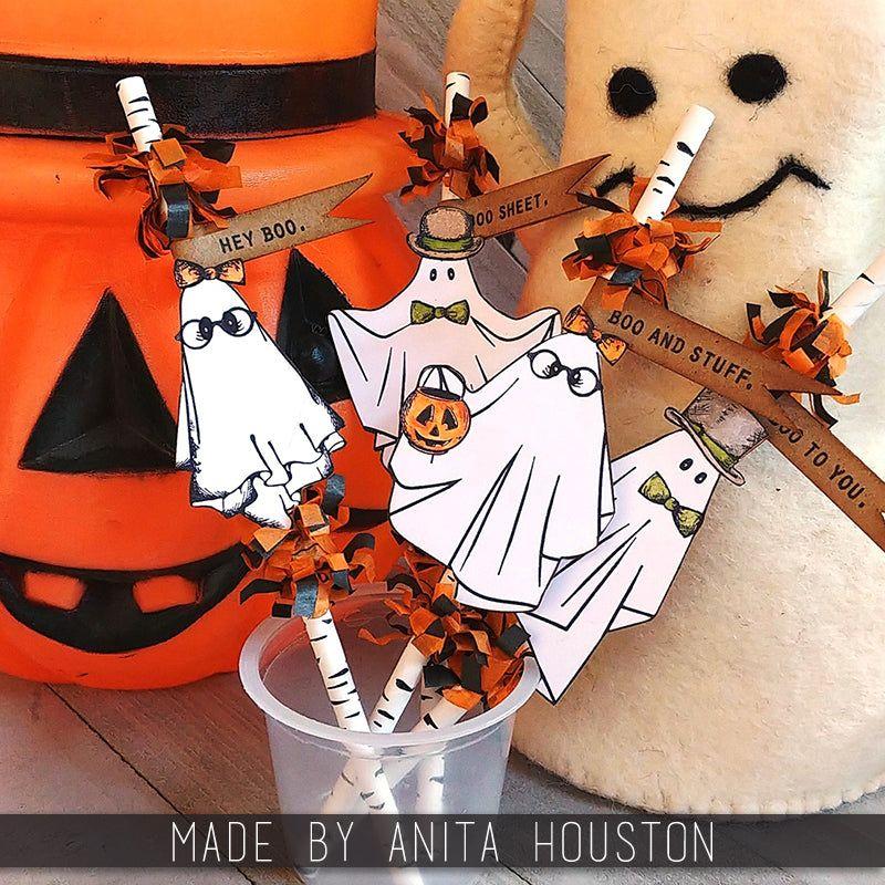 Tim Holtz Cling Rubber Stamps Spooky Spirits cms492