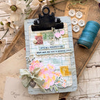 PREORDER Tim Holtz Cling Rubber Stamps Tiny Text cms394 decorated clipboard paula chaney