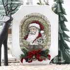 PREORDER Tim Holtz Festive Schematic Stamps with Simon Says Stamp Dies Bundle setfs26 Shari Carroll Vintage Holiday Decor with Santa