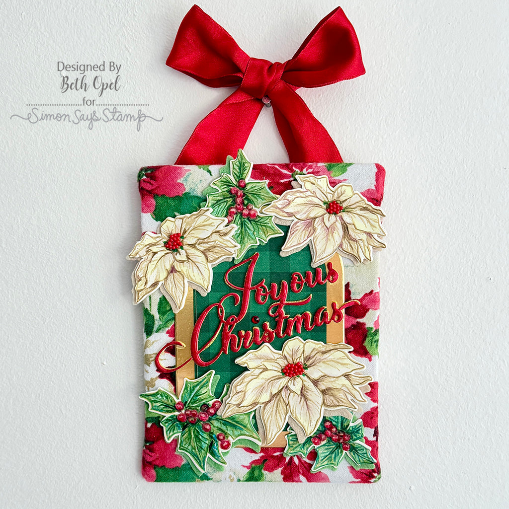 PREORDER Tim Holtz Holiday Botanical Stamps with Simon Says Stamp Dies Bundle setbo26 Beth Opel Vintage Holiday Wall Hanging