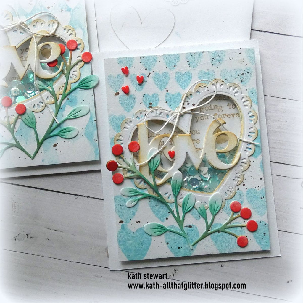PREORDER Tim Holtz Layering Stencil Hearts ths017 blue hearts | color-code:ALT02