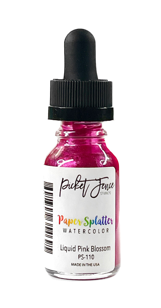 Picket Fence Studios Paper Splatter Watercolor Liquid Pink Blossom ps-110