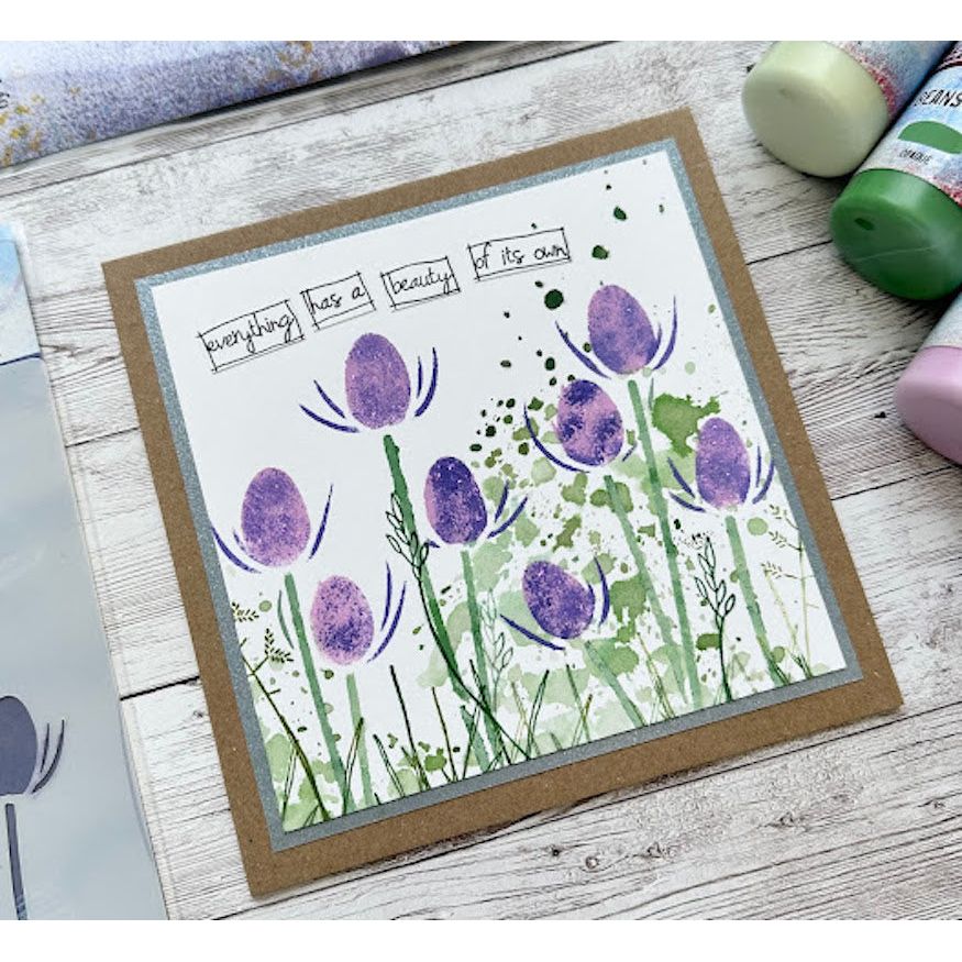 Paper Artsy Kay Carley Large Stencil ps403 flowers