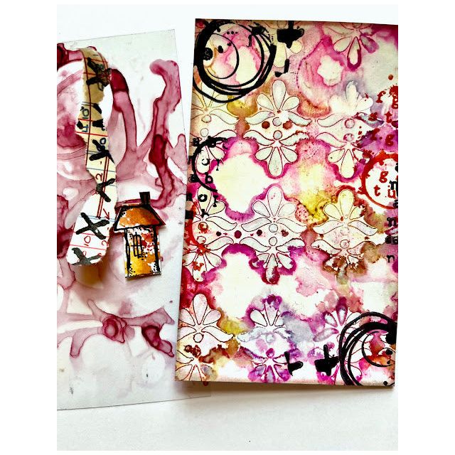 Paper Artsy Kate Crane Stencil ps426 flourish