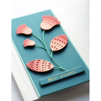 Poppy Stamps MODEST GREETINGS 1 Hot Foil Plate and Die psf802 best wishes