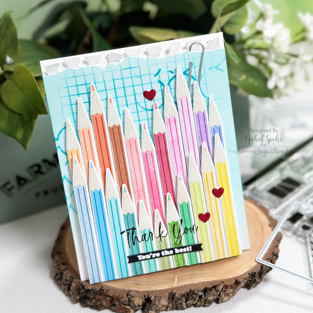 Papertrey Ink Love to Layer Notebook Dies pti-0780 thank you | color-code:ALT01