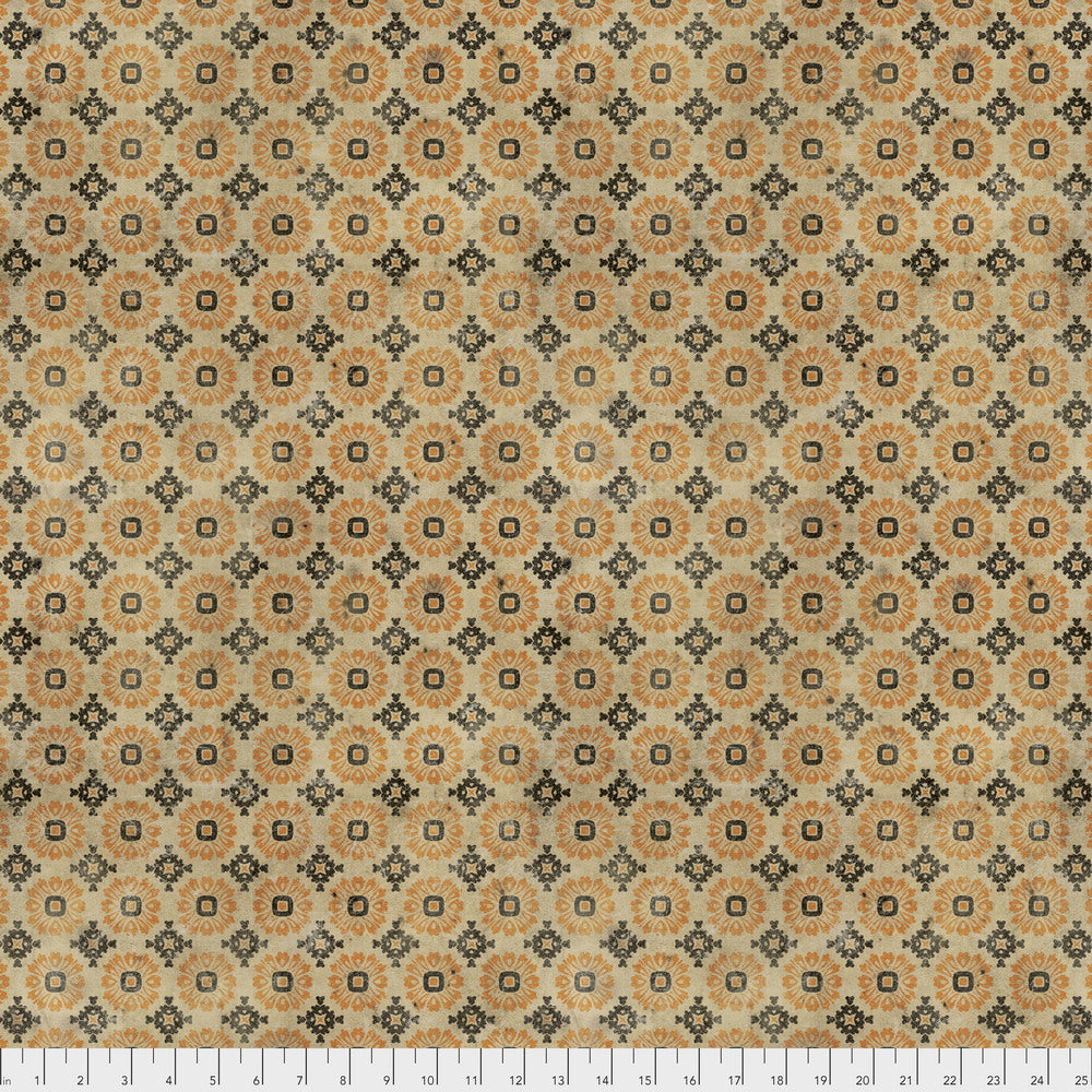 Tim Holtz Eclectic Elements Fabric By The Yard Frightful Manor Orange