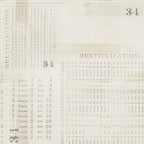 Tim Holtz Eclectic Elements Fabric By The Yard Monochrome Multiplication Table Parchment