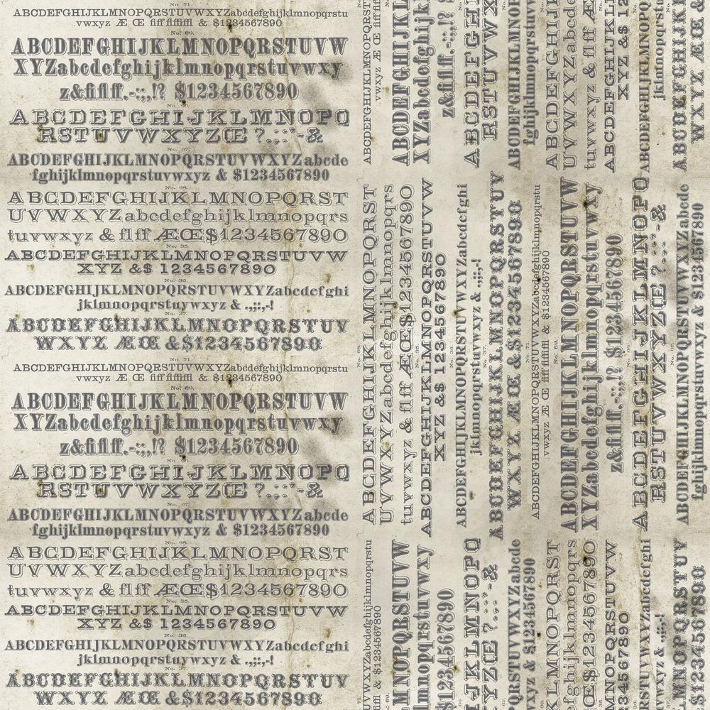 Tim Holtz Eclectic Elements Fabric By The Yard Monochrome Typography Parchment