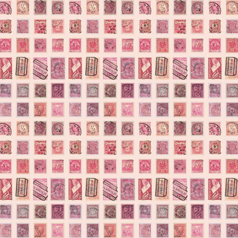 Tim Holtz Fabric By The Yard Pink Stamps pwth211