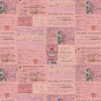 Tim Holtz Fabric By The Yard Pink Ephemera pwth215
