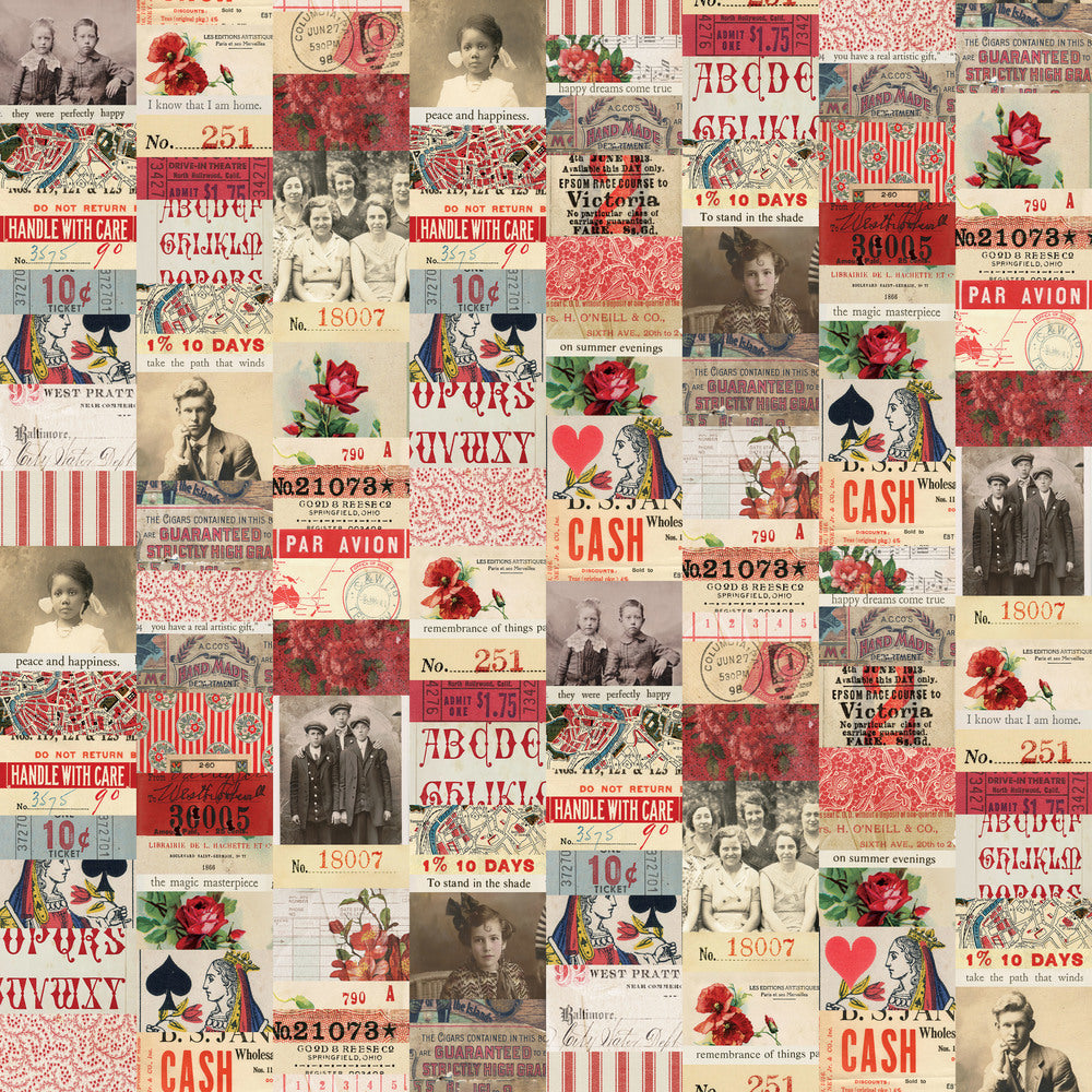 Tim Holtz Fabric Palette Red Bundle of 10 Fat Quarters