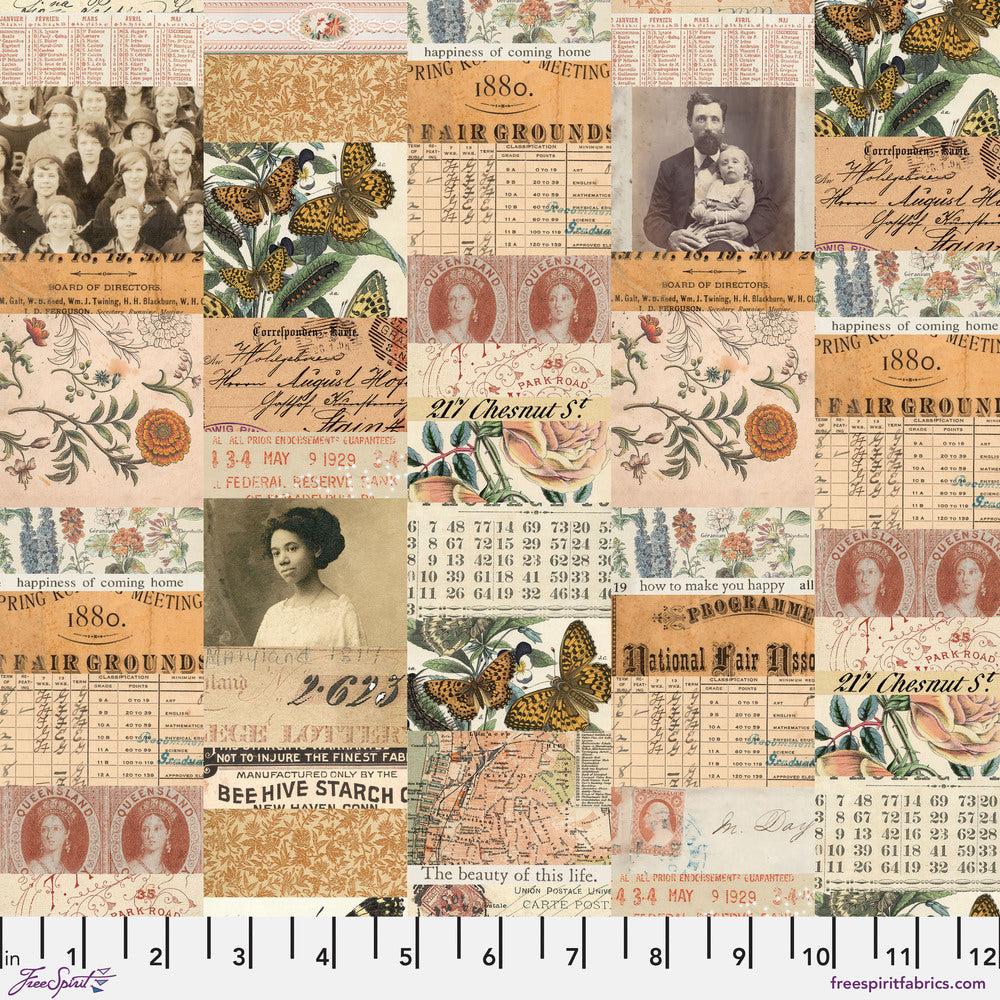 Tim Holtz Fabric Palette Orange Bundle of 10 Fat Quarters