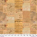 Tim Holtz Fabric By The Yard Orange Ephemera pwth235 Eclectic Elements Palette