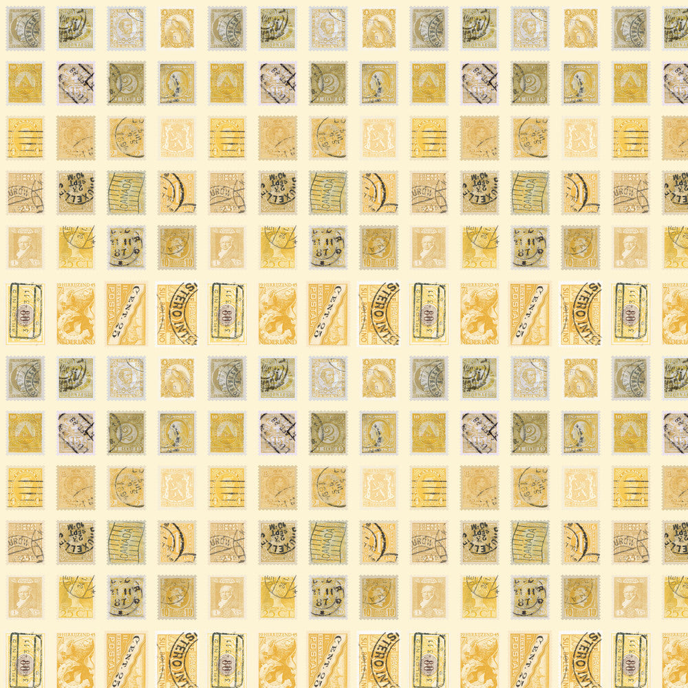 Tim Holtz Fabric By The Yard Yellow Stamps pwth241 Eclectic Elements Palette