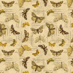 Tim Holtz Fabric By The Yard Yellow Specimen pwth244 Eclectic Elements Palette