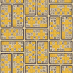 Tim Holtz Fabric By The Yard Yellow Numbers pwth246 Eclectic Elements Palette