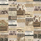 Tim Holtz Fabric By The Yard Neutral Collage pwth250 Eclectic Elements Palette