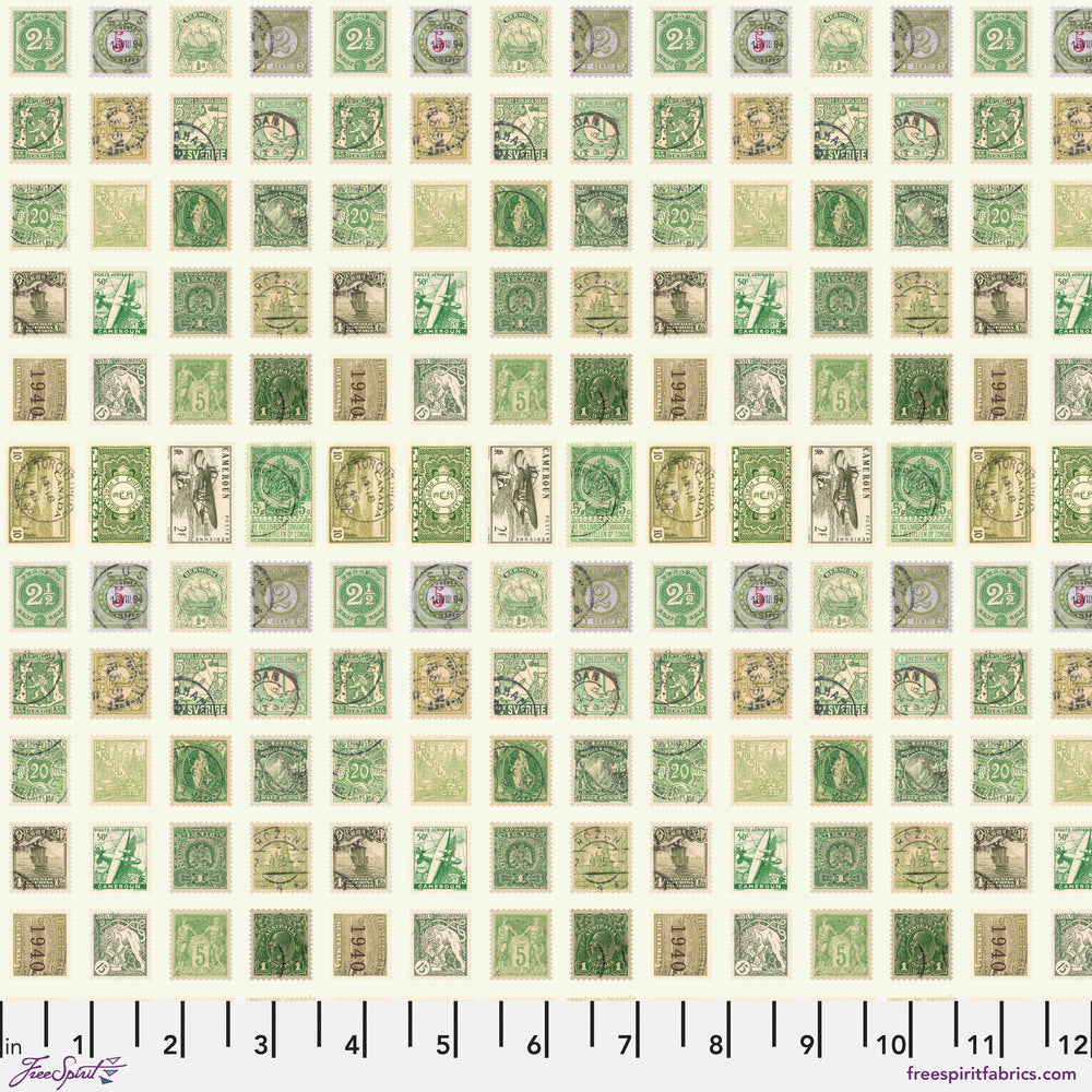 Tim Holtz Fabric Palette Green Bundle of 10 Fat Quarters