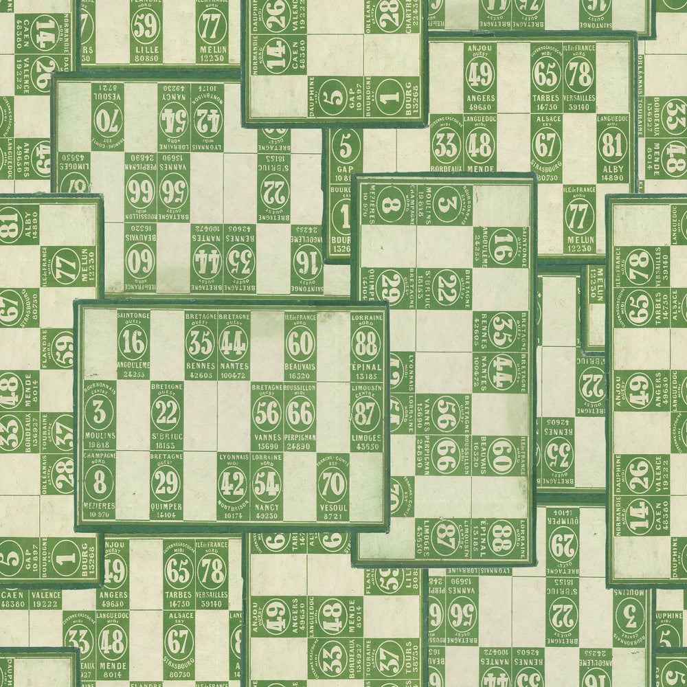 Tim Holtz Fabric By The Yard Green Numbers pwth266 Eclectic Elements Palette