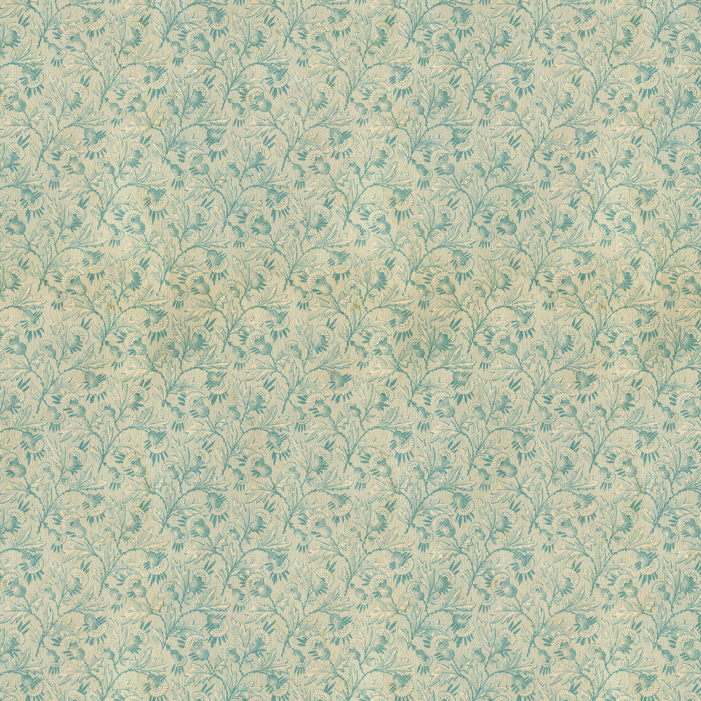 Tim Holtz Fabric By The Yard Teal Tiny Print pwth278 Eclectic Elements Palette