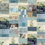 Tim Holtz Fabric By The Yard Blue Collage pwth280 Eclectic Elements Palette