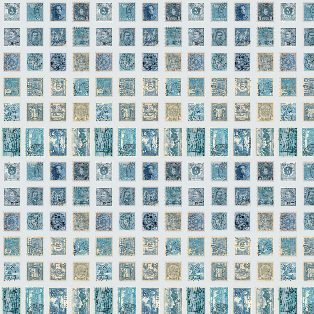 Tim Holtz Fabric By The Yard Blue Stamps pwth281 Eclectic Elements Palette