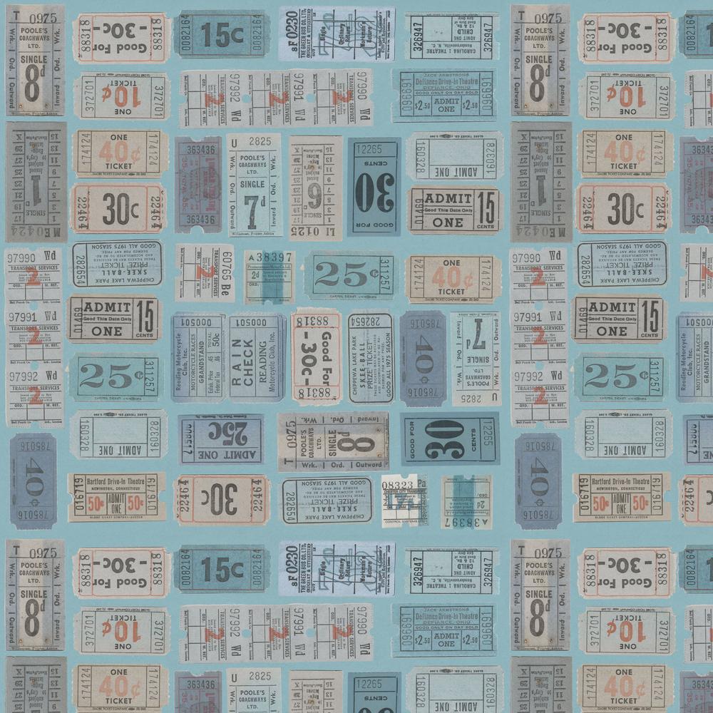 Tim Holtz Fabric By The Yard Blue Tickets pwth282 Eclectic Elements Palette
