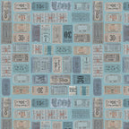 Tim Holtz Fabric By The Yard Blue Tickets pwth282 Eclectic Elements Palette
