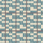 Tim Holtz Fabric By The Yard Blue Numbers pwth286 Eclectic Elements Palette