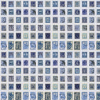Tim Holtz Fabric By The Yard Indigo Stamps pwth291 Eclectic Elements Palette