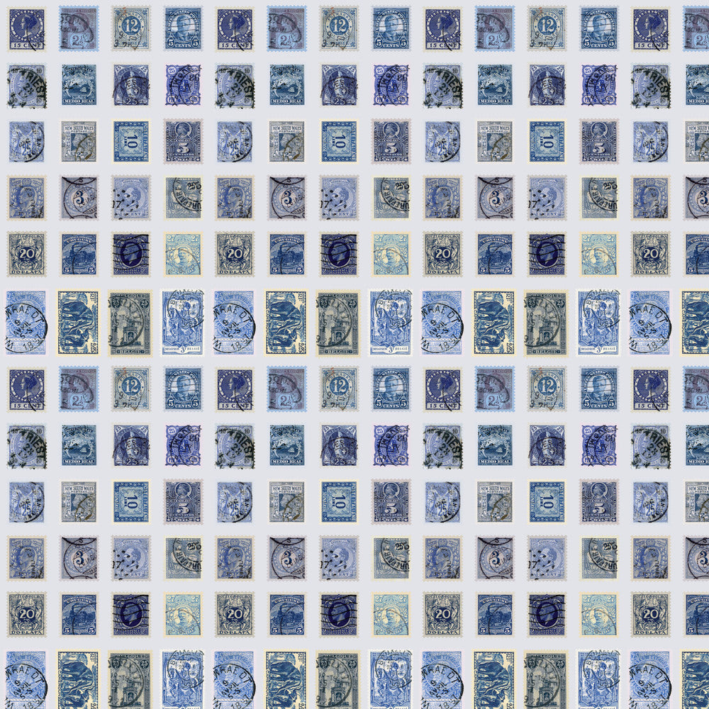 Tim Holtz Fabric By The Yard Indigo Stamps pwth291 Eclectic Elements Palette