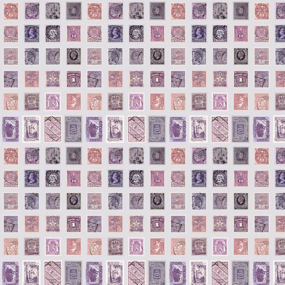 Tim Holtz Fabric By The Yard Purple Stamps pwth301 Eclectic Elements Palette