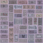 Tim Holtz Fabric By The Yard Purple Tickets pwth302 Eclectic Elements Palette