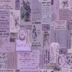 Tim Holtz Fabric By The Yard Purple Ephemera pwth305 Eclectic Elements Palette