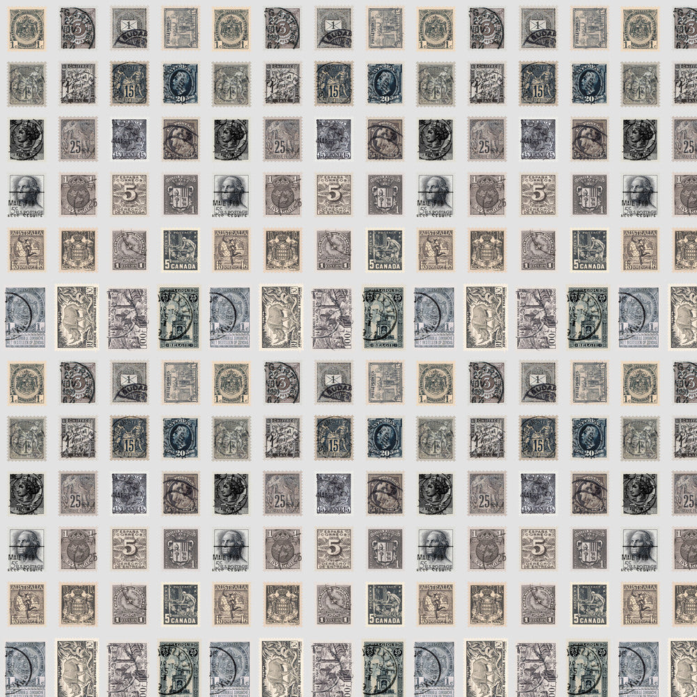 Tim Holtz Fabric By The Yard Charcoal Stamps pwth311 Eclectic Elements Palette