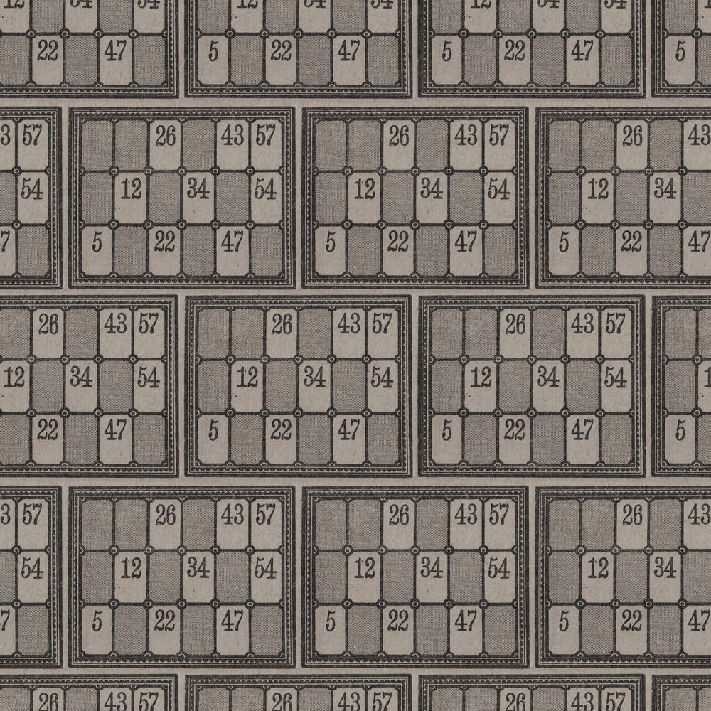 Tim Holtz Fabric By The Yard Charcoal Numbers pwth316 Eclectic Elements Palette