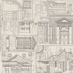 Tim Holtz Fabric By The Yard Charcoal Schematics pwth317 Eclectic Elements Palette