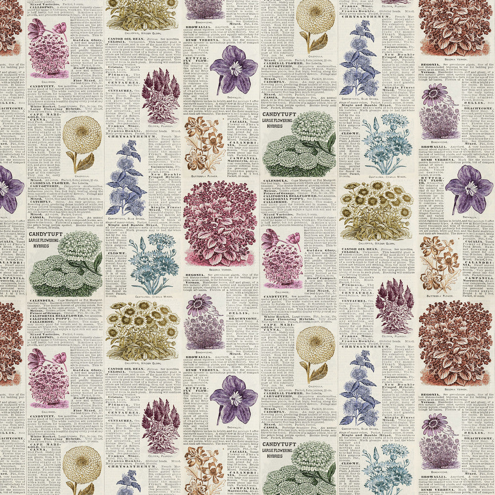 Tim Holtz Fabric By The Yard Multi Botany pwth327 Eclectic Elements Palette
