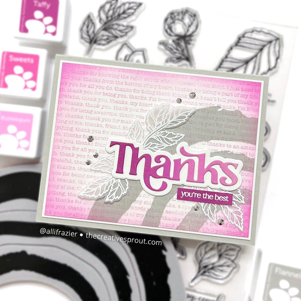 Simon Says Cling Stamps Painted Rainbow sss102699 Dear Friend Thanks Card | color-code:ALT01