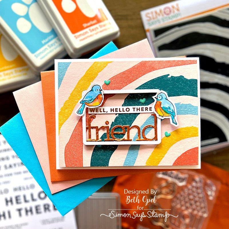 Simon Says Cling Stamps Painted Rainbow sss102699 Dear Friend